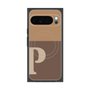 プレミアムスクエアケース with Pixelsnap［ オリジナル - initial two tone - P brown ］