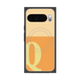 プレミアムスクエアケース with Pixelsnap［ オリジナル - initial two tone - Q orange ］