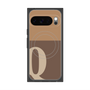 プレミアムスクエアケース with Pixelsnap［ オリジナル - initial two tone - Q brown ］