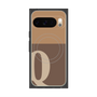 プレミアムスクエアケース with Pixelsnap［ オリジナル - initial two tone - Q brown ］