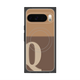 プレミアムスクエアケース with Pixelsnap［ オリジナル - initial two tone - Q brown ］