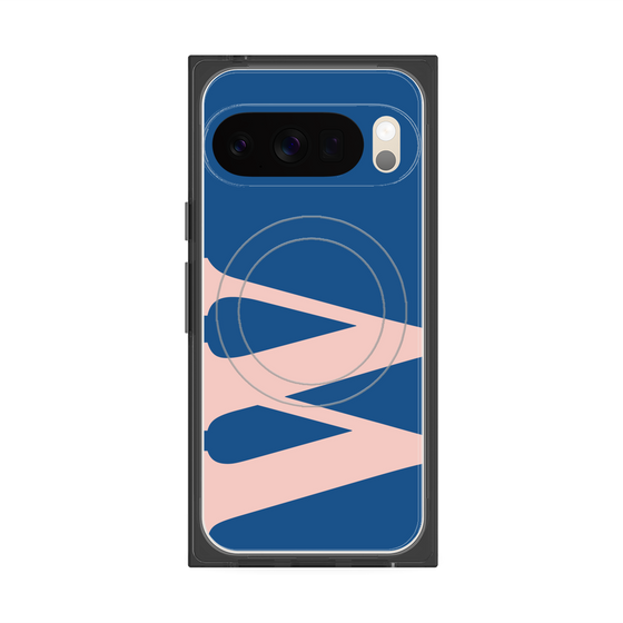 プレミアムスクエアケース with Pixelsnap［ オリジナル - initial color - W navy ］