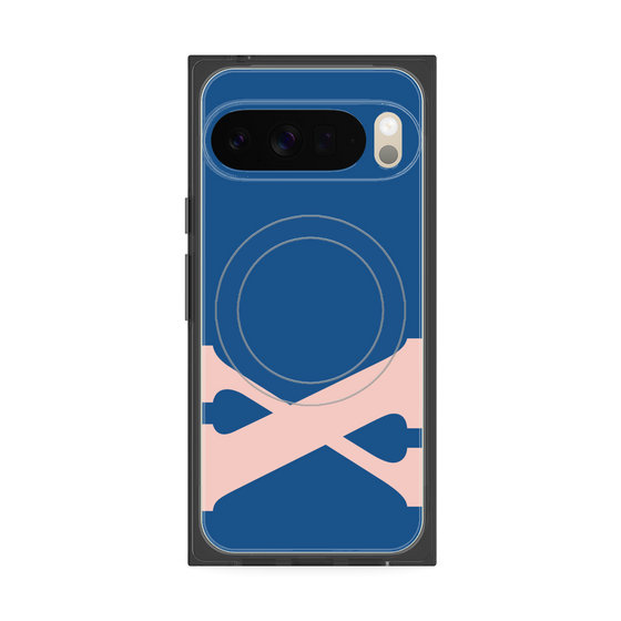 プレミアムスクエアケース with Pixelsnap［ オリジナル - initial color - X navy ］