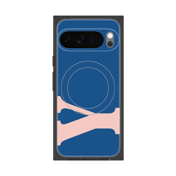 プレミアムスクエアケース with Pixelsnap［ オリジナル - initial color - Y navy ］