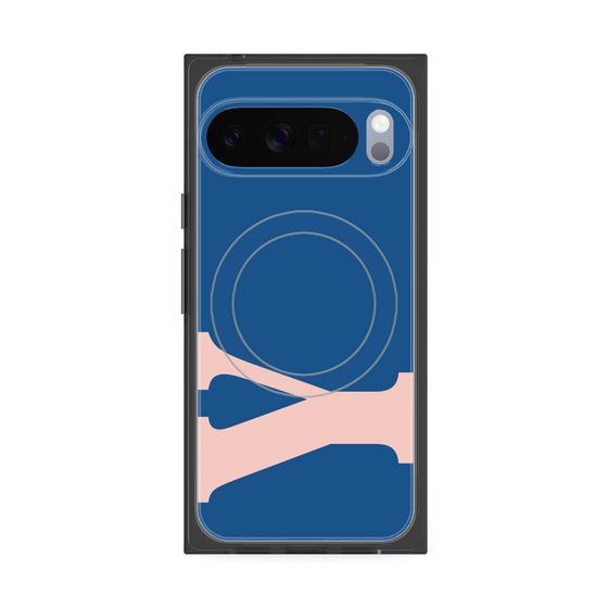 プレミアムスクエアケース with Pixelsnap［ オリジナル - initial color - Y navy ］