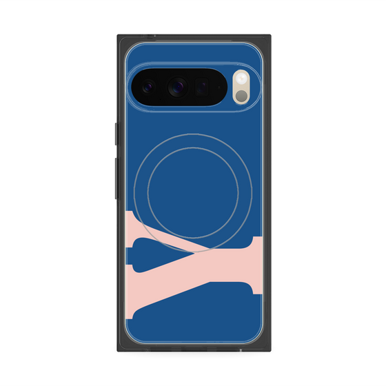 プレミアムスクエアケース with Pixelsnap［ オリジナル - initial color - Y navy ］
