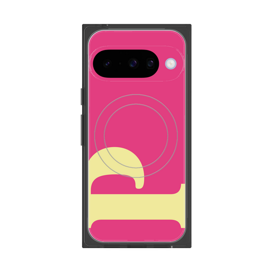 プレミアムスクエアケース with Pixelsnap［ オリジナル - initial color - P pink ］