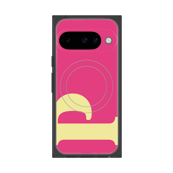 プレミアムスクエアケース with Pixelsnap［ オリジナル - initial color - P pink ］
