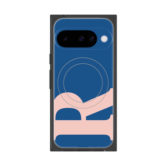 プレミアムスクエアケース with Pixelsnap［ オリジナル - initial color - R navy ］