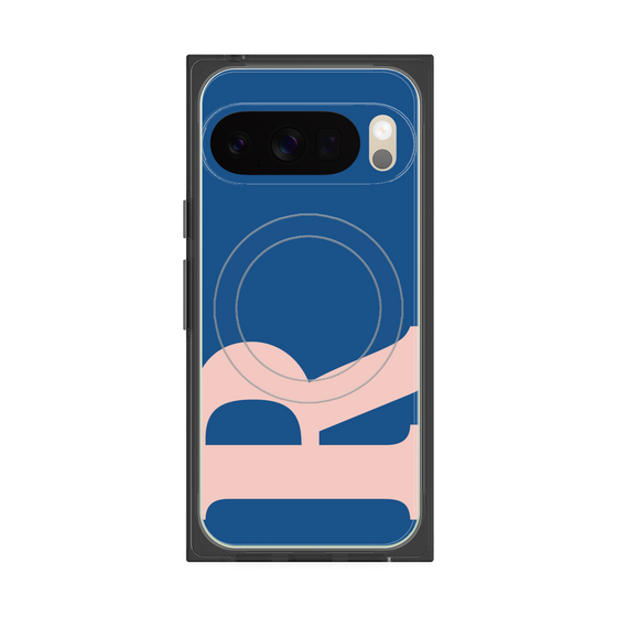 プレミアムスクエアケース with Pixelsnap［ オリジナル - initial color - R navy ］