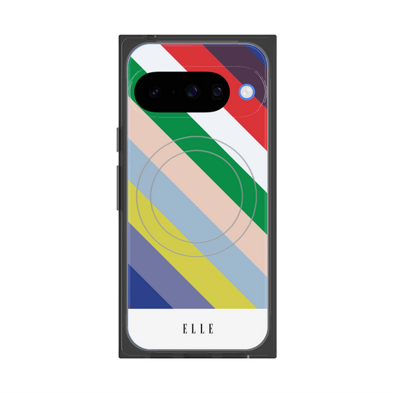 プレミアムスクエアケース with Pixelsnap［ ELLE - シック - スプリング ］
