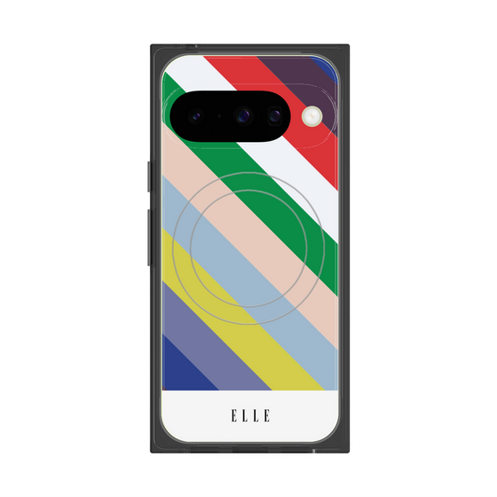 プレミアムスクエアケース with Pixelsnap［ ELLE - シック - スプリング ］