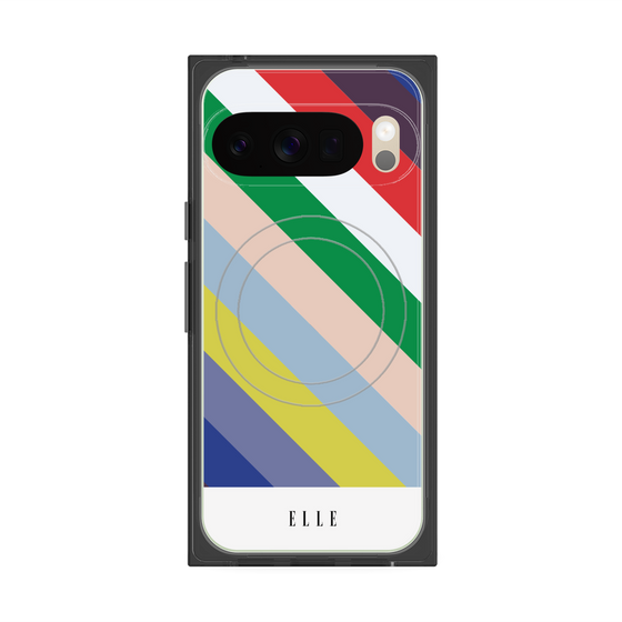 プレミアムスクエアケース with Pixelsnap［ ELLE - シック - スプリング ］