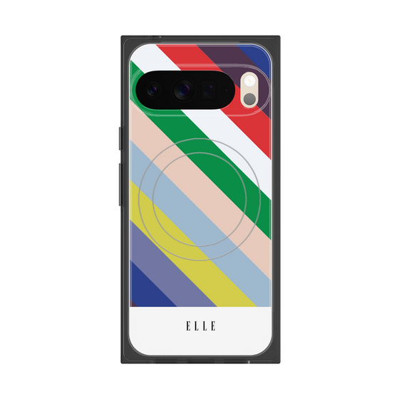 プレミアムスクエアケース with Pixelsnap［ ELLE - シック - スプリング ］