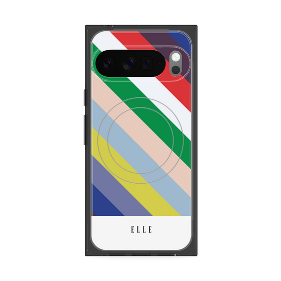 プレミアムスクエアケース with Pixelsnap［ ELLE - シック - スプリング ］