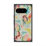 プレミアムスクエアケース with Pixelsnap［ ELLE - フラワーペイント ］