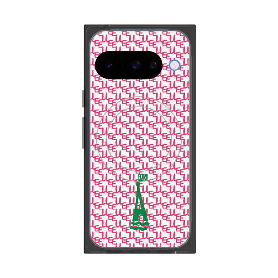 プレミアムスクエアケース with Pixelsnap［ ELLE - ロゴモノグラム ］
