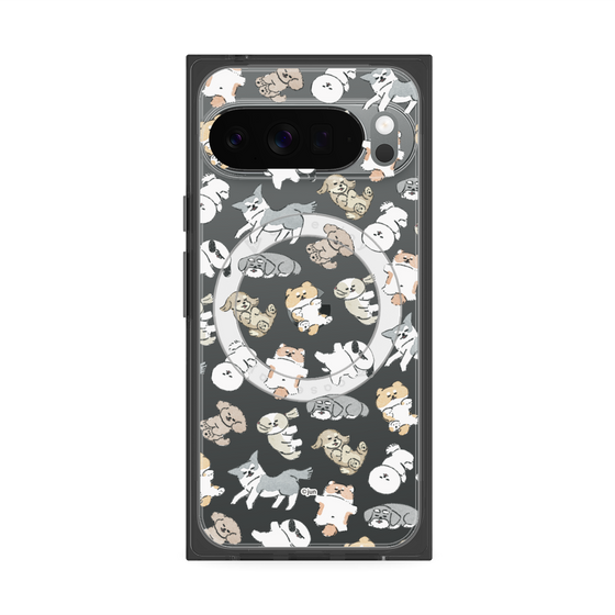 プレミアムスクエアケース with Pixelsnap［ こんにちは、いぬです - おひるね ］