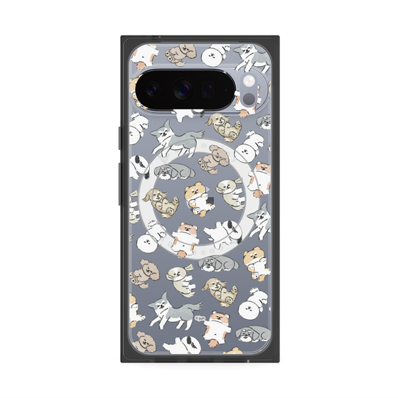 プレミアムスクエアケース with Pixelsnap［ こんにちは、いぬです - おひるね ］
