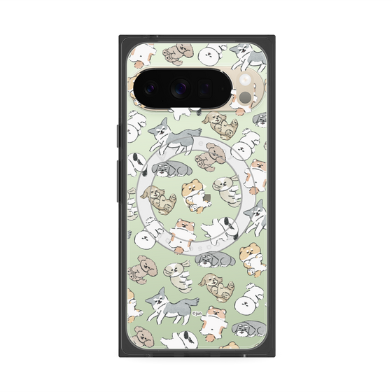 プレミアムスクエアケース with Pixelsnap［ こんにちは、いぬです - おひるね ］