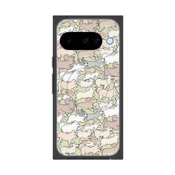 プレミアムスクエアケース with Pixelsnap［ こんにちは、いぬです - いぬだらけ ］