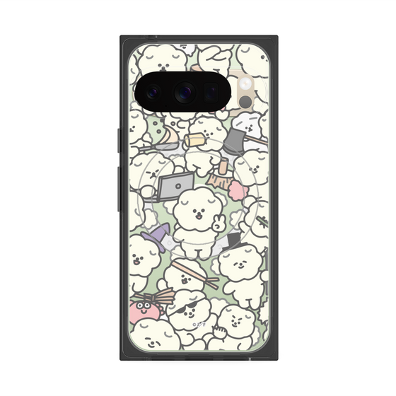 プレミアムスクエアケース with Pixelsnap［ もっさりもさお - もさもさ - クリア ］