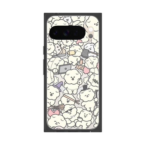 プレミアムスクエアケース with Pixelsnap［ もっさりもさお - もさもさ - クリア ］