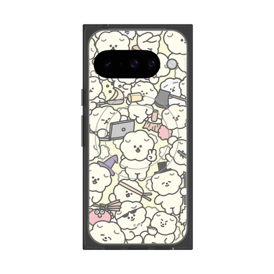 プレミアムスクエアケース with Pixelsnap［ もっさりもさお - もさもさ - ベージュ ］