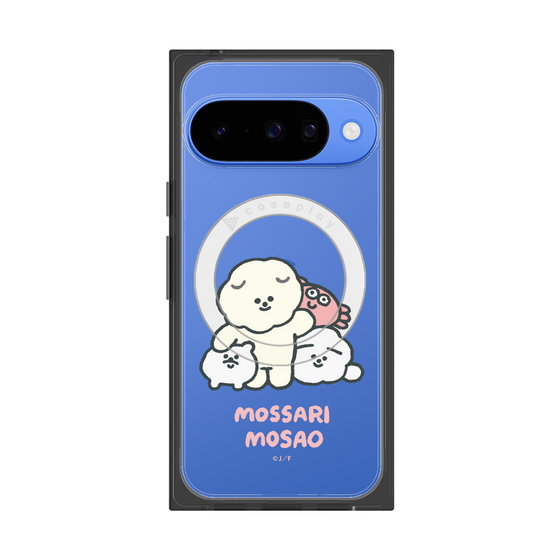 プレミアムスクエアケース with Pixelsnap［ もっさりもさお - みんないっしょ - クリア ］