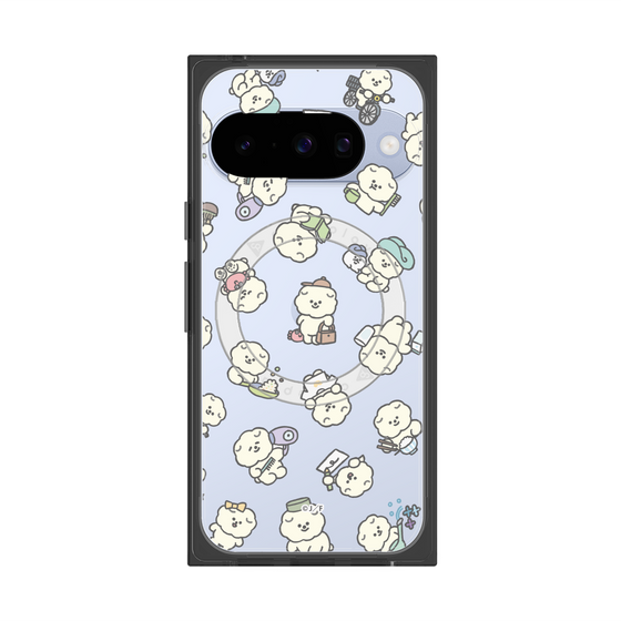 プレミアムスクエアケース with Pixelsnap［ もっさりもさお - もさおがいっぱい - クリア ］