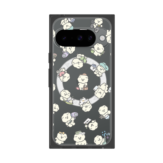 プレミアムスクエアケース with Pixelsnap［ もっさりもさお - もさおがいっぱい - クリア ］