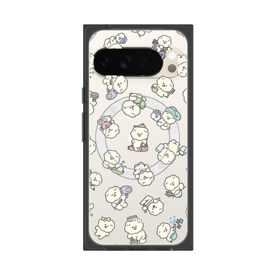 プレミアムスクエアケース with Pixelsnap［ もっさりもさお - もさおがいっぱい - クリア ］