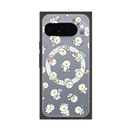 プレミアムスクエアケース with Pixelsnap［ もっさりもさお - もさおがいっぱい - クリア ］