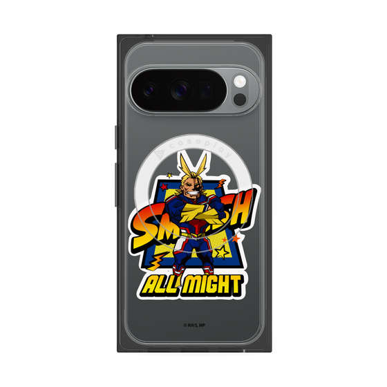 プレミアムスクエアケース with Pixelsnap［ 僕のヒーローアカデミア - ミニキャラ - オールマイト ］