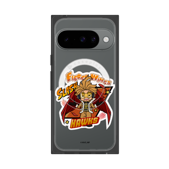 プレミアムスクエアケース with Pixelsnap［ 僕のヒーローアカデミア - ミニキャラ - ホークス ］