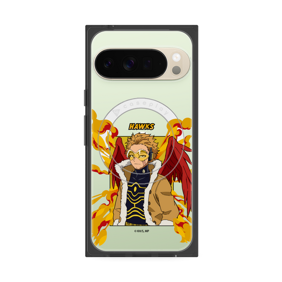 プレミアムスクエアケース with Pixelsnap［ 僕のヒーローアカデミア - ポップ - ホークス ］