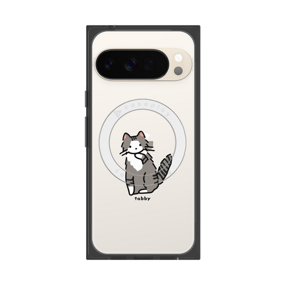 プレミアムスクエアケース with Pixelsnap［ オリジナル - CASEPLAYネコ - tabby ］