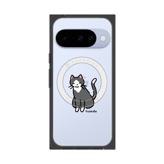 プレミアムスクエアケース with Pixelsnap［ オリジナル - CASEPLAYネコ - tuxedo ］