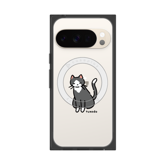 プレミアムスクエアケース with Pixelsnap［ オリジナル - CASEPLAYネコ - tuxedo ］
