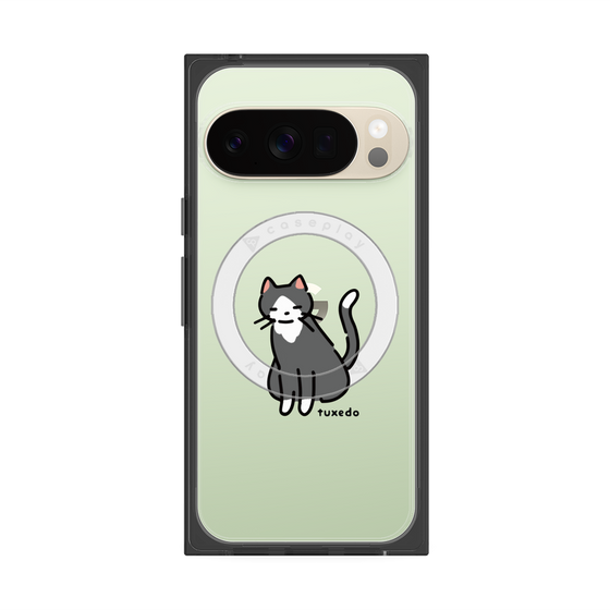 プレミアムスクエアケース with Pixelsnap［ オリジナル - CASEPLAYネコ - tuxedo ］