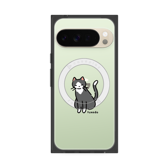 プレミアムスクエアケース with Pixelsnap［ オリジナル - CASEPLAYネコ - tuxedo ］