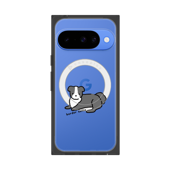 プレミアムスクエアケース with Pixelsnap［ オリジナル - CASEPLAYイヌ - border collie ］