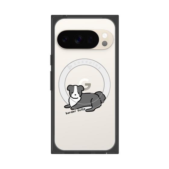 プレミアムスクエアケース with Pixelsnap［ オリジナル - CASEPLAYイヌ - border collie ］