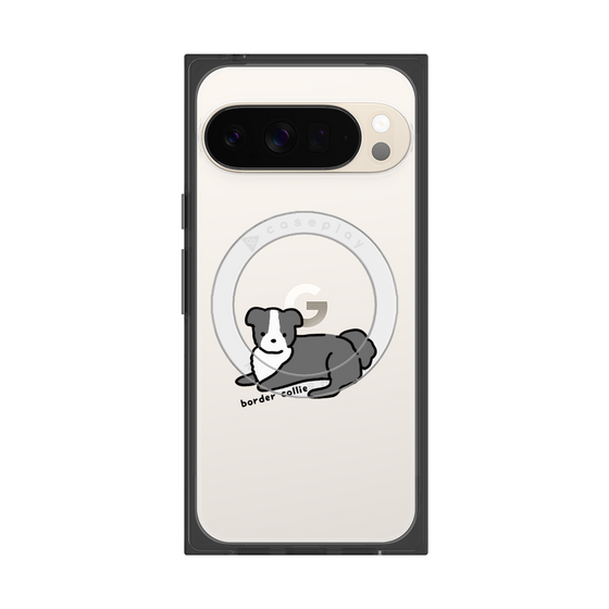 プレミアムスクエアケース with Pixelsnap［ オリジナル - CASEPLAYイヌ - border collie ］