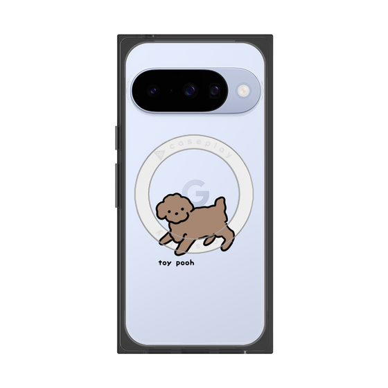 プレミアムスクエアケース with Pixelsnap［ オリジナル - CASEPLAYイヌ - toy pooh ］