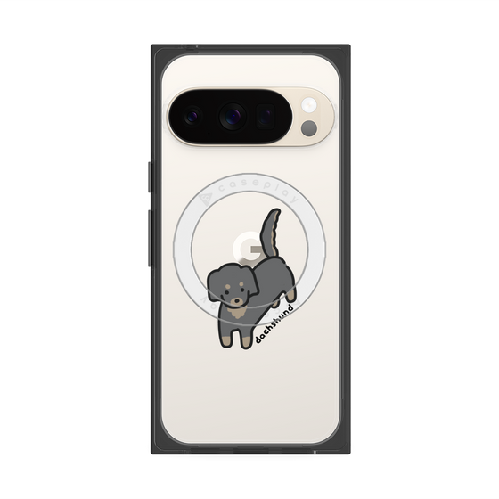 プレミアムスクエアケース with Pixelsnap［ オリジナル - CASEPLAYイヌ - dachsund ］