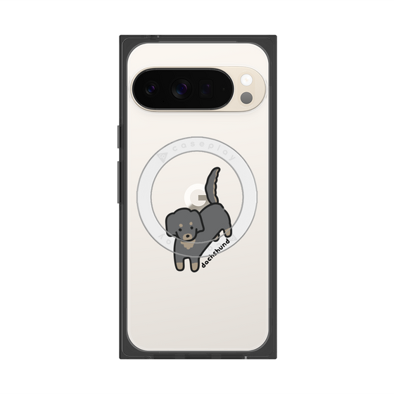 プレミアムスクエアケース with Pixelsnap［ オリジナル - CASEPLAYイヌ - dachsund ］