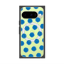 プレミアムスクエアケース with Pixelsnap［ オリジナル - 推し色水玉 - ブルー ］