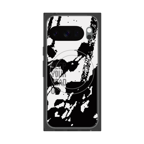 プレミアムスクエアケース with Pixelsnap［ オリジナル - ドットオーバーレイ - KEEP YOUR HEAD UP/C ］