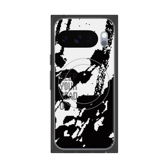 プレミアムスクエアケース with Pixelsnap［ オリジナル - ドットオーバーレイ - KEEP YOUR HEAD UP/C ］
